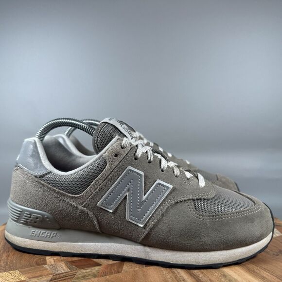 New Balance WL574EG 574 Core Gray White Running Sneaker Shoes Women's US 9.5 B - Picture 1 of 8